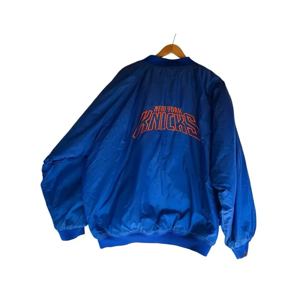 Vintage NY Knicks NBA Reversible Quilted Embroidered Varsity Jacket - Sz XXL - Picture 3 of 16